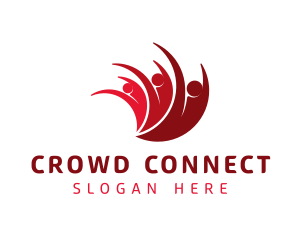 Red Human Crowd logo
