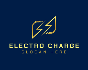 Lightning Bolt Charge logo design