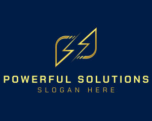 Lightning Bolt Charge logo design