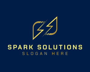 Lightning Bolt Charge logo design