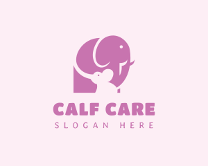 Elephant Family Baby logo design