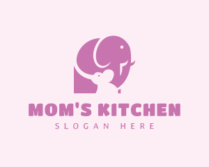 Elephant Family Baby logo design