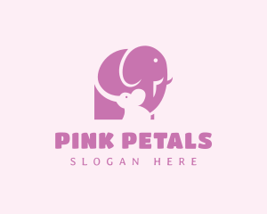 Elephant Family Baby logo design