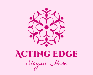 Pink Flower Spa logo design