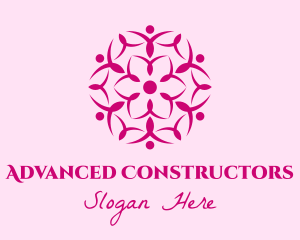 Pink Flower Spa logo design