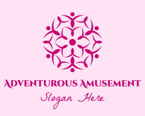 Pink Flower Spa logo design