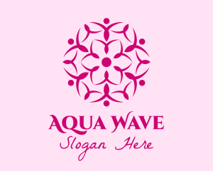 Pink Flower Spa logo design