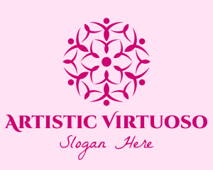 Pink Flower Spa logo design