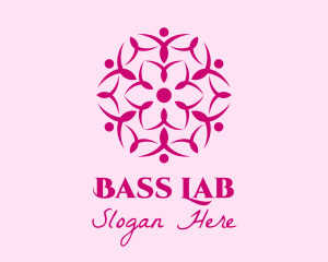 Pink Flower Spa logo design