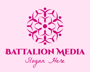 Pink Flower Spa logo design