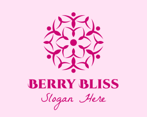 Pink Flower Spa logo design