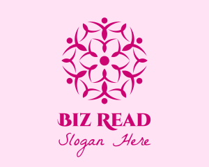 Pink Flower Spa logo design