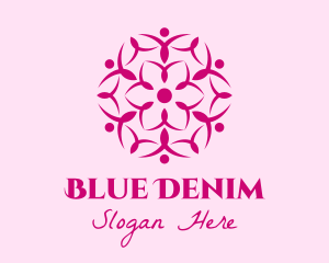 Pink Flower Spa logo design