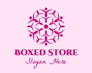 Pink Flower Spa logo design