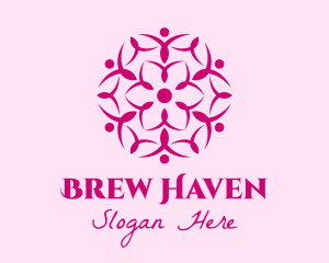 Pink Flower Spa logo design