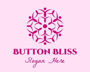 Pink Flower Spa logo design