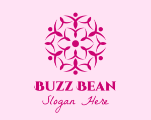 Pink Flower Spa logo design