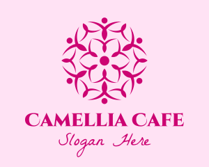 Pink Flower Spa logo design