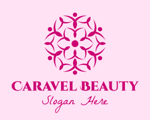 Pink Flower Spa logo design