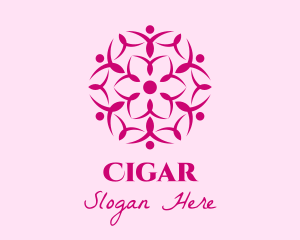 Pink Flower Spa logo design