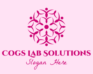 Pink Flower Spa logo design