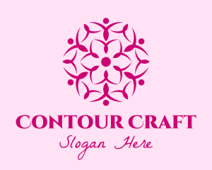 Pink Flower Spa logo design