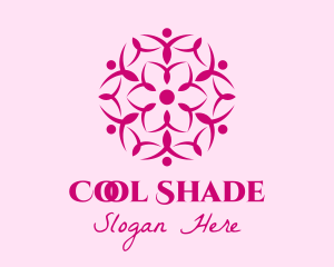 Pink Flower Spa logo design