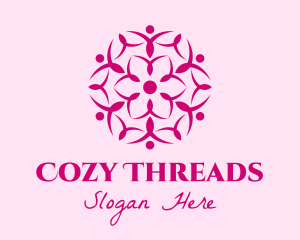 Pink Flower Spa logo design