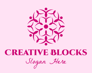 Pink Flower Spa logo design