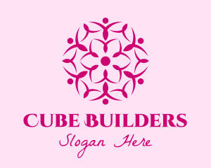 Pink Flower Spa logo design