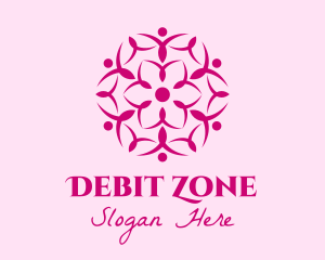 Pink Flower Spa logo design