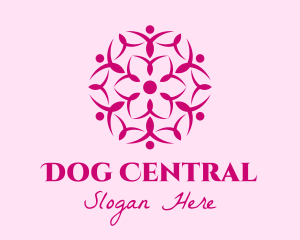 Pink Flower Spa logo design