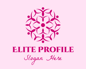 Pink Flower Spa logo design