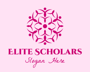 Pink Flower Spa logo design