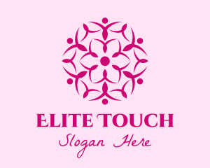 Pink Flower Spa logo design