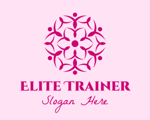 Pink Flower Spa logo design