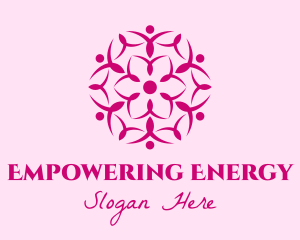 Pink Flower Spa logo design