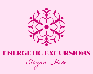 Pink Flower Spa logo design