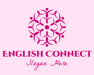 Pink Flower Spa logo design