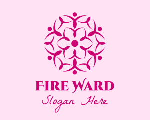 Pink Flower Spa logo design