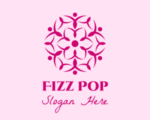 Pink Flower Spa logo design