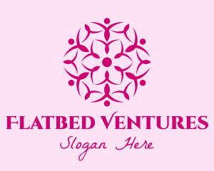 Pink Flower Spa logo design