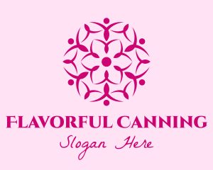 Pink Flower Spa logo design