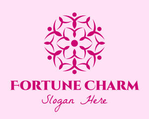 Pink Flower Spa logo design