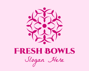 Pink Flower Spa logo design