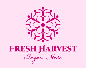 Pink Flower Spa logo design