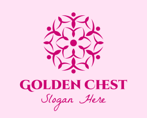 Pink Flower Spa logo design