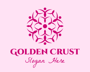 Pink Flower Spa logo design