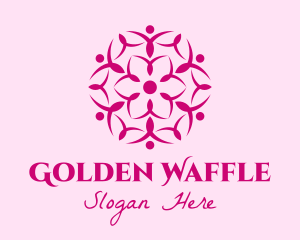 Pink Flower Spa logo design