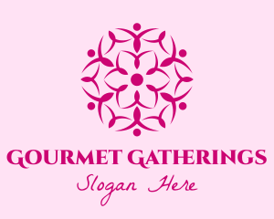 Pink Flower Spa logo design